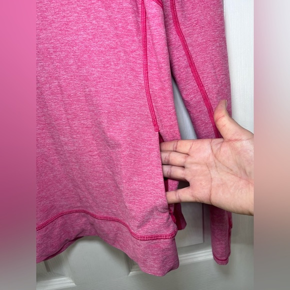 Lululemon Think Fast Long Sleeve Heathered Pink Size 6 - Picture 4 of 8